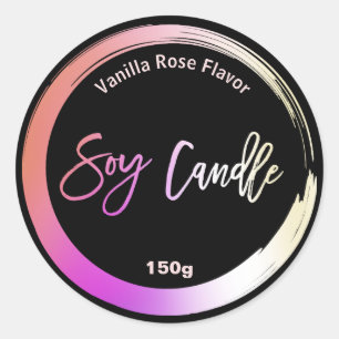 Oil Slick Painted Frame Soy Candle Labels