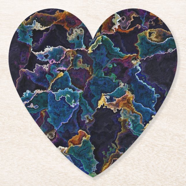 Oil Slick   Paper Coaster (Front)