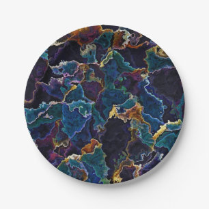 Oil Slick Paper Plate