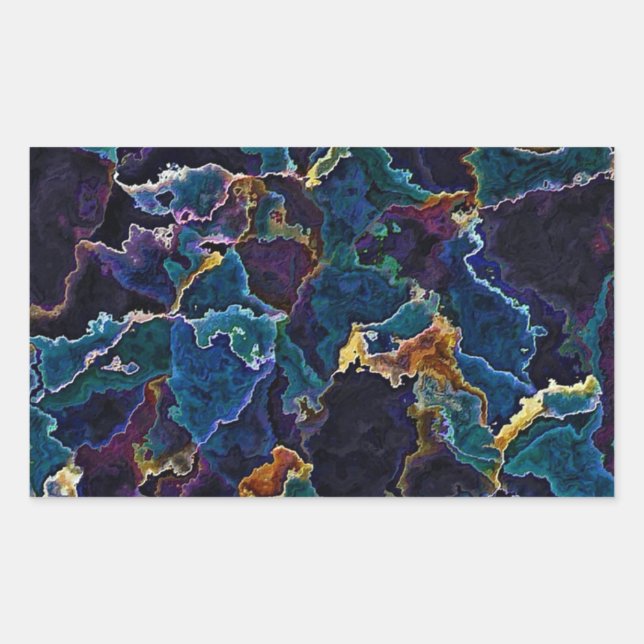 Oil Slick   Rectangular Sticker (Front)