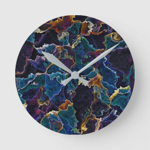 Oil Slick   Round Clock
