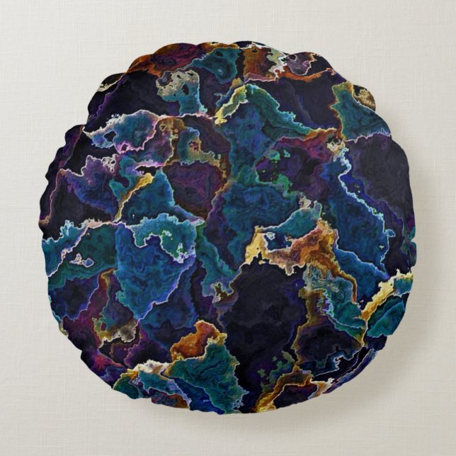 Oil Slick  Round Cushion (Front)