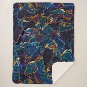 Oil Slick  Sherpa Blanket