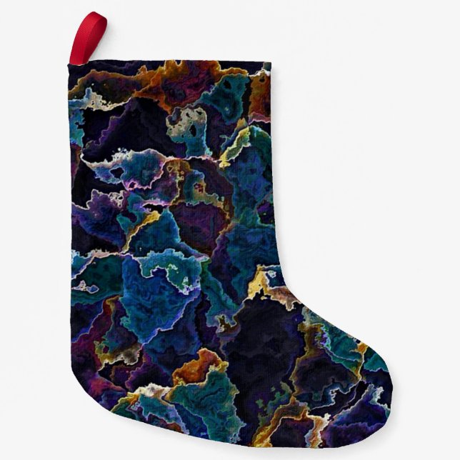 Oil Slick  Small Christmas Stocking (Front)