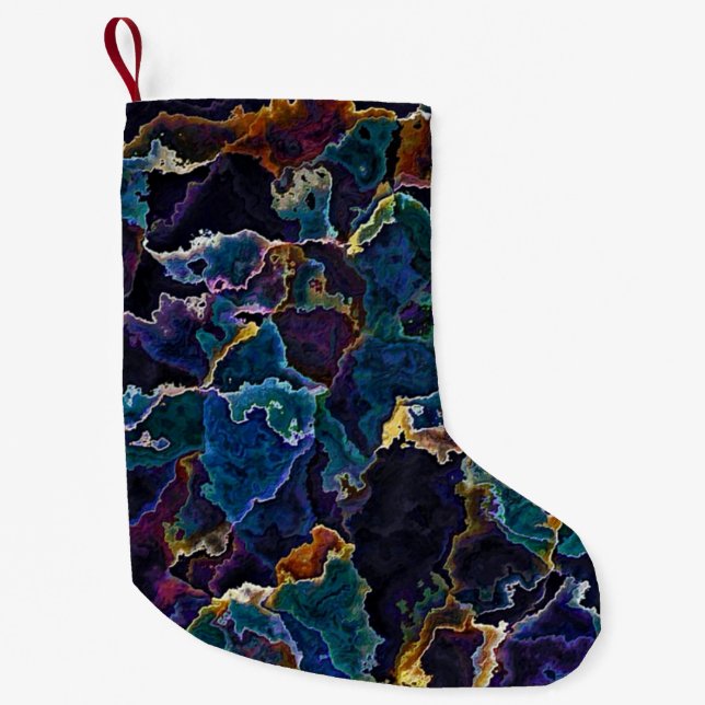 Oil Slick  Small Christmas Stocking (Front)