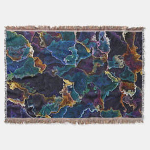 Oil Slick  Throw Blanket