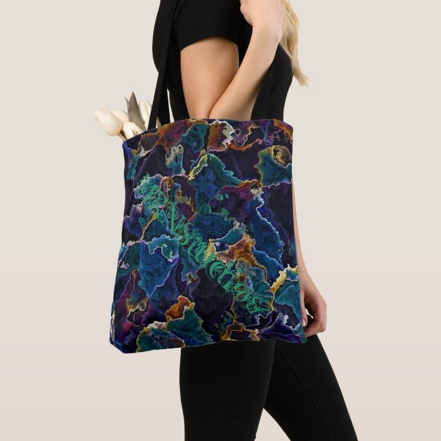 Oil Slick  Tote Bag (Close Up)