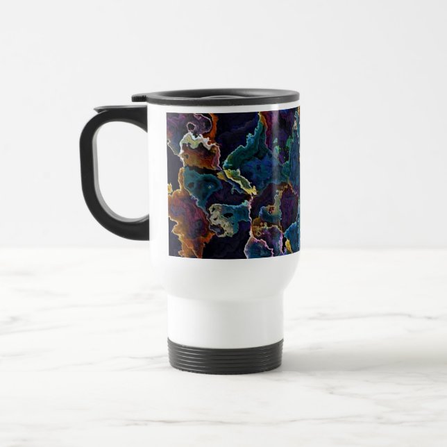 Oil Slick   Travel Mug (Left)