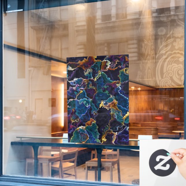 Oil Slick  Window Cling (Cafe Window)