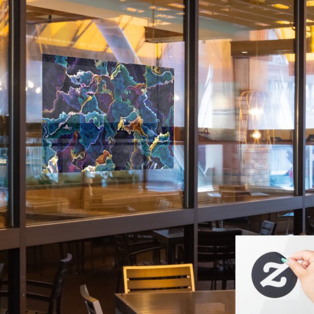 Oil Slick  Window Cling (Restaurant Window)