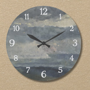 Oil Study of Clouds – Classic Atmospheric Sky Large Clock