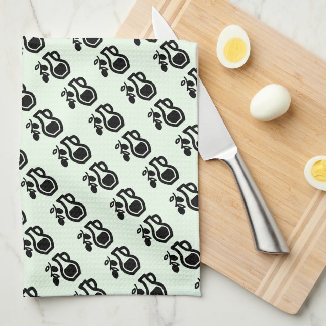 Oil Tea Towel (Quarter Fold)
