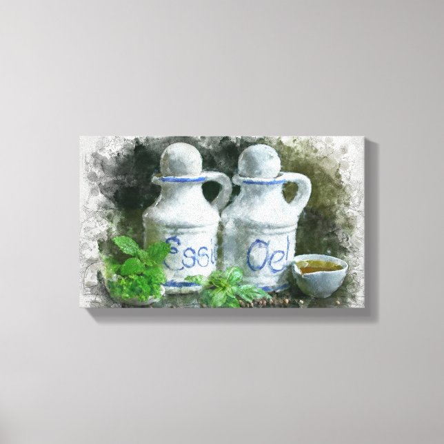 Oil Vinegar Kitchen Art Canvas Picture Decor Paint (Front)