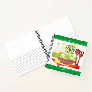Oil vinegar salad personalised recipe cookbook notebook