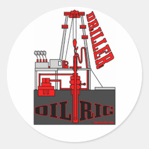 Oil Well Driller, Oil Field Sticker