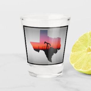 Oil Well Pump Jack Texas Shape Shot Glass