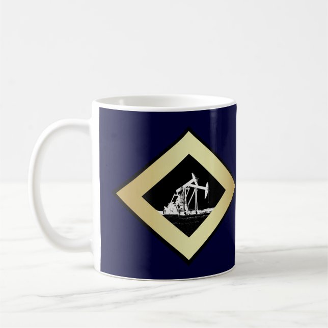 Oil Well Pump Personalised Coffee Mug (Left)