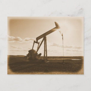 Oil Well Pumping Unit Postcard