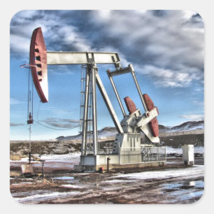 Oil Well Square Sticker