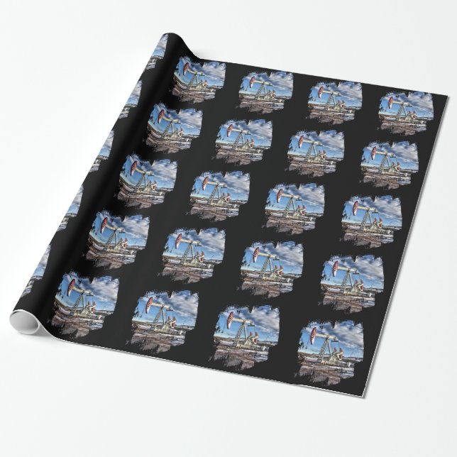 Oil Well Wrapping Paper (Unrolled)
