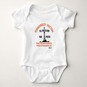 OILFIELD KID Orange Baby Bodysuit