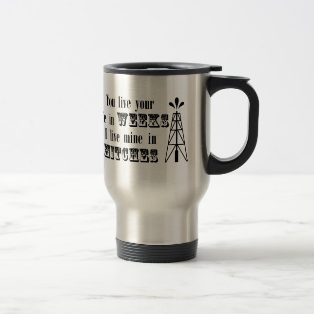 Oilfield | Offshore Hitches Man Travel Mug (Right)