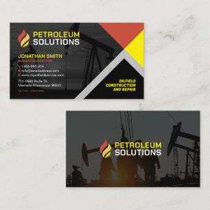 Oilfield, Oil and gas, Oil Rig, Well, Construction Business Card