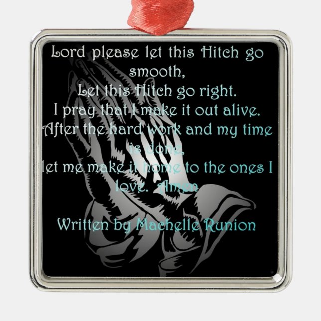 Oilfield Prayer Runion Metal Tree Decoration (Front)