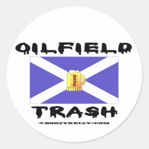 Oilfield Trash, Scottish, Sticker, Oil, Classic Round Sticker