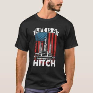 Oilfield Us Flag Fracking   Fracker Oil Drilling T-Shirt
