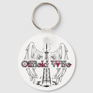Oilfield Wife Rig & Wings Key Ring