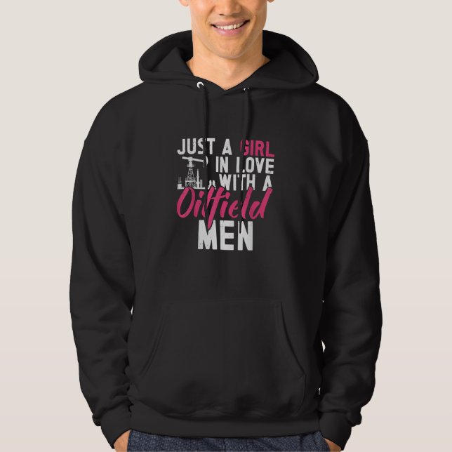 Oilfield Wife Workers Oil Rig Roughneck Oil Drilli Hoodie (Front)