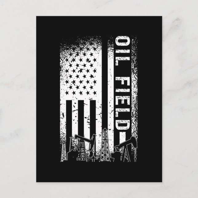 Oilfield Worker Oil Field Oil Rig Roughneck Gas Holiday Postcard (Front)