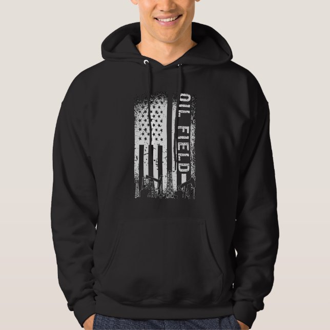 Oilfield Worker Oil Field Oil Rig Roughneck Gas Hoodie (Front)