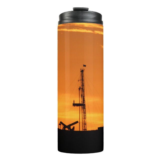Oilfield Workover Service Rig at Sunset Thermal Tumbler (Front)