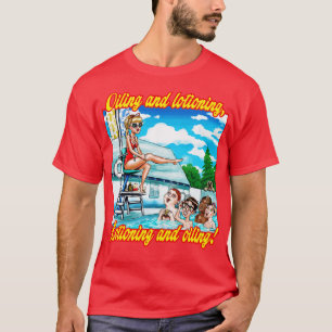 Oiling and Lotioning TEXT T-Shirt