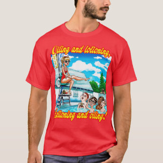 Oiling and Lotioning TEXT T-Shirt