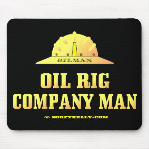 Oilman,Oil Rig Company Man,Drilling,Gas,Gold Mouse Mat