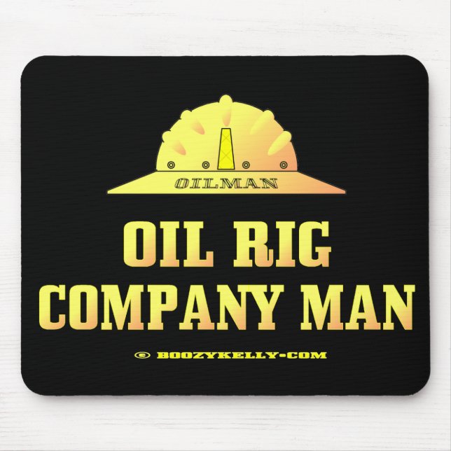 Oilman,Oil Rig Company Man,Drilling,Gas,Gold Mouse Mat (Front)