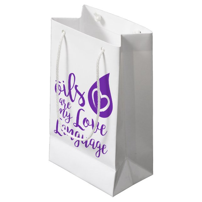 Oils are my Love Language Gift Bag - small (Front Angled)