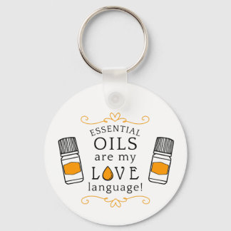 Oils Are My Love Language Key Chain Gold/Yellow