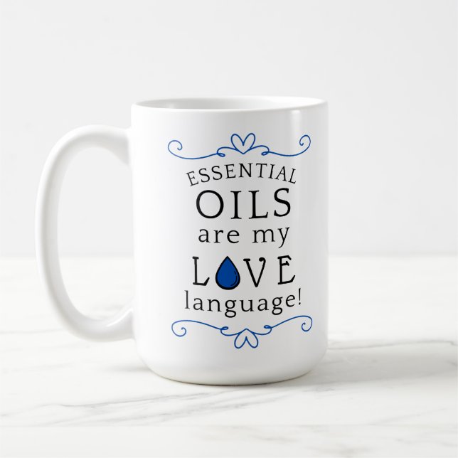 Oils Are My Love Language Mug Navy/Blue (Left)