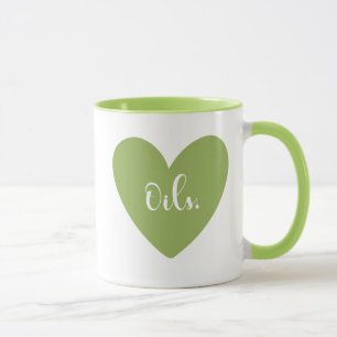 Oils/ Heart Mug (Green)
