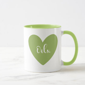 Oils/ Heart Mug (Green)