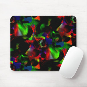 Oily green and red stains with dark parts mouse mat
