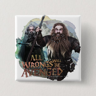 Oin and Gloin 15 Cm Square Badge