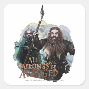 Oin and Gloin Square Sticker