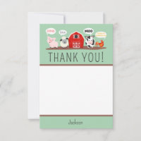 Oink Baa Moo Thank you Farm Animal Party Kids