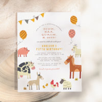 Oink Baa Quack Moo Farm Animals Birthday Party 