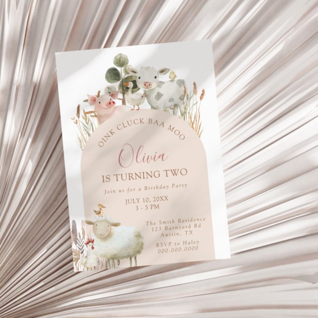 Oink Cluck Baa Moo Barnyard Birthday Invitation (Creator Uploaded)